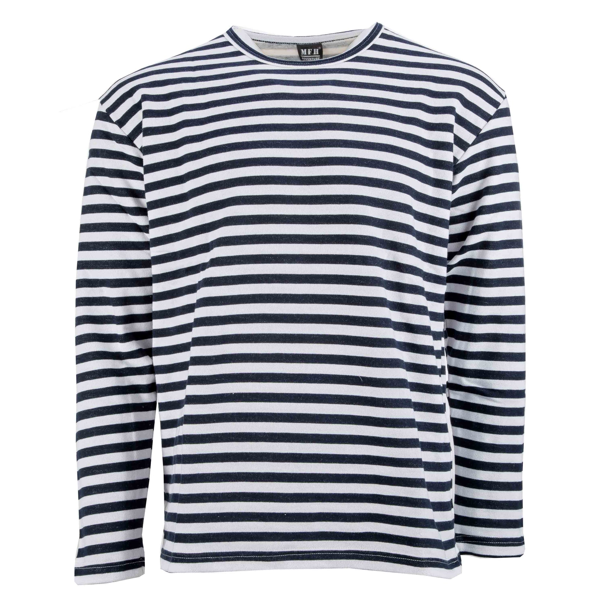 Chemise Marine Russe Version Hiver blanc bleu