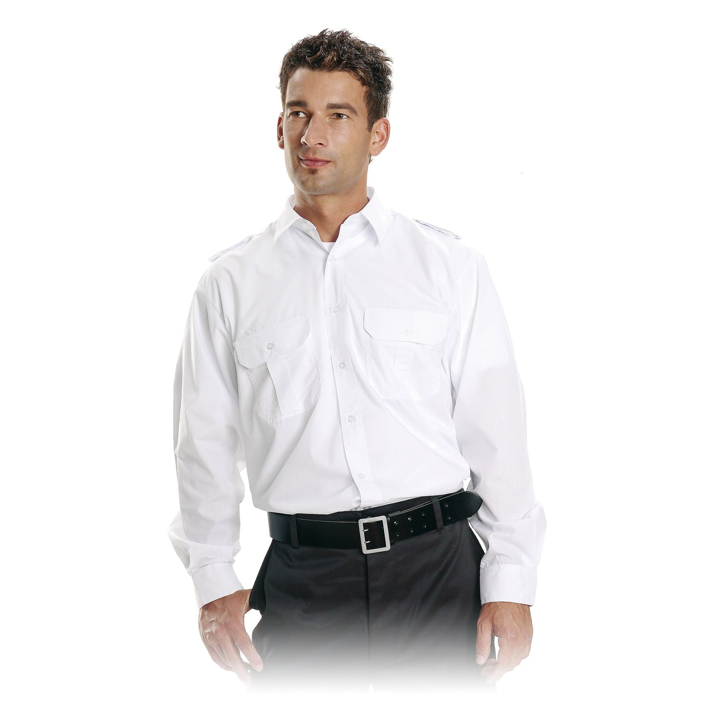 Chemise de service manches longues blanche