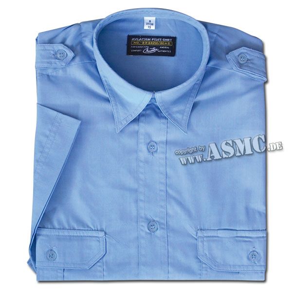Chemise de Service manches courtes bleue