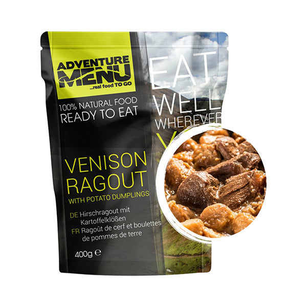 Ragoût de cerf et boulettes de pommes de terre