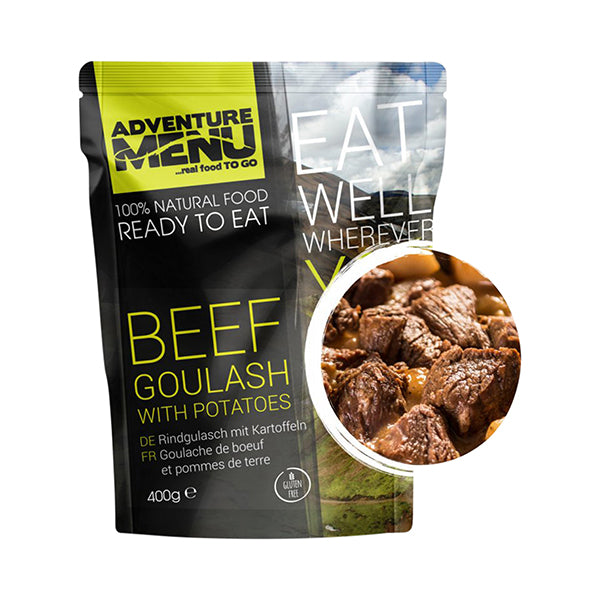 Goulasch de bœuf aux pommes de terre bouillies