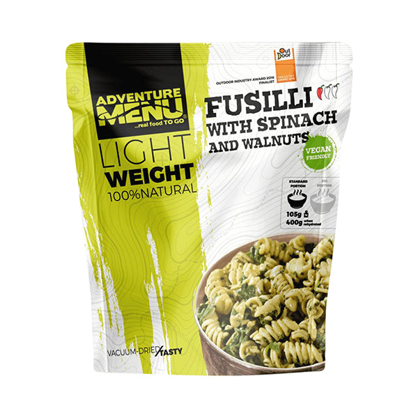 Lightweight Big Fusilli aux épinards et aux noix