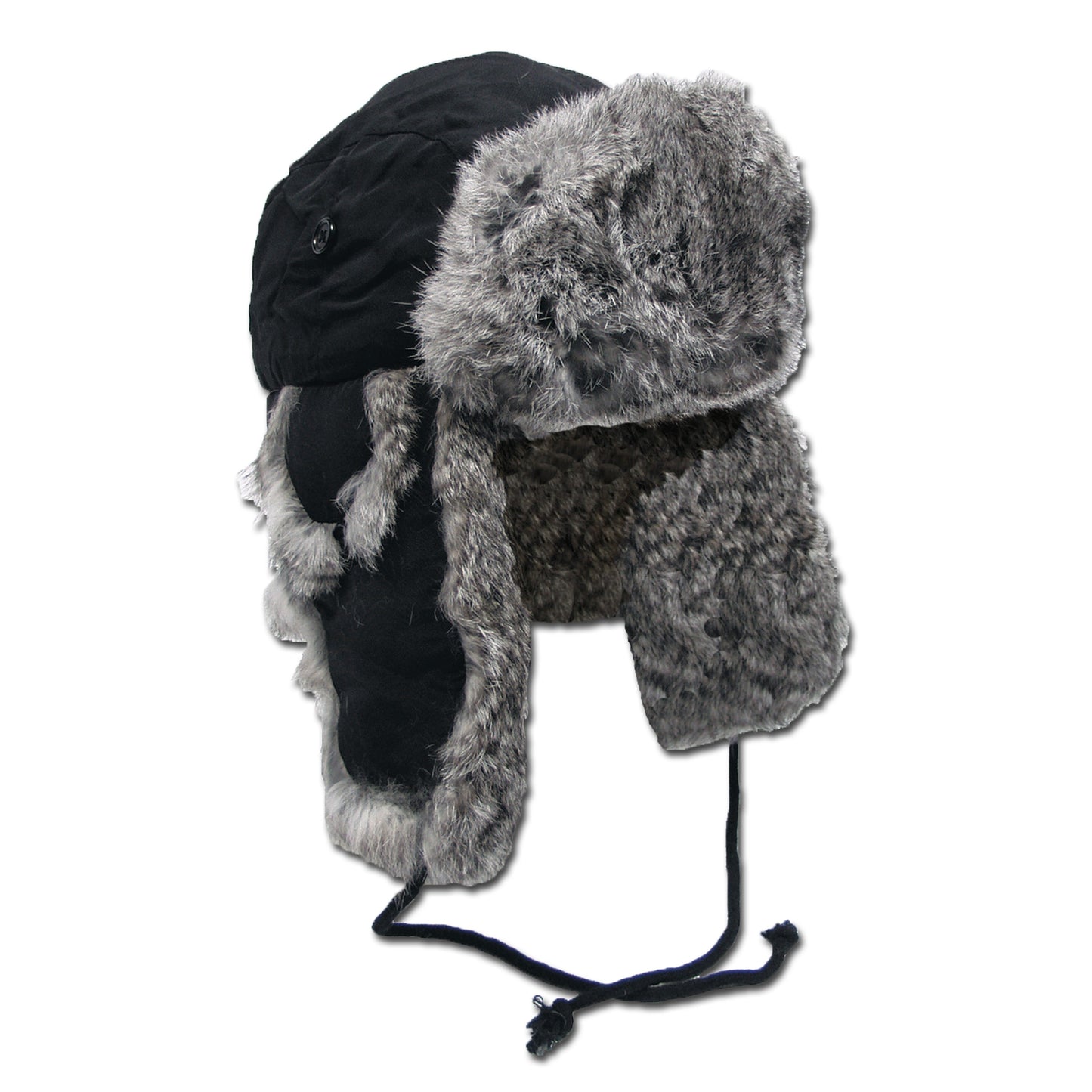 Casquette d'hiver avec fourrure de lapin