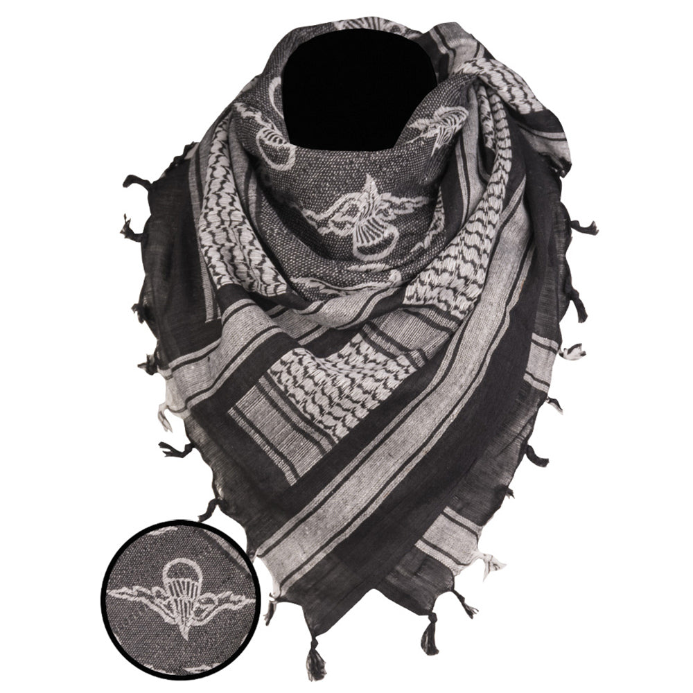 Shemagh parachutiste 110x110 cm  blanc