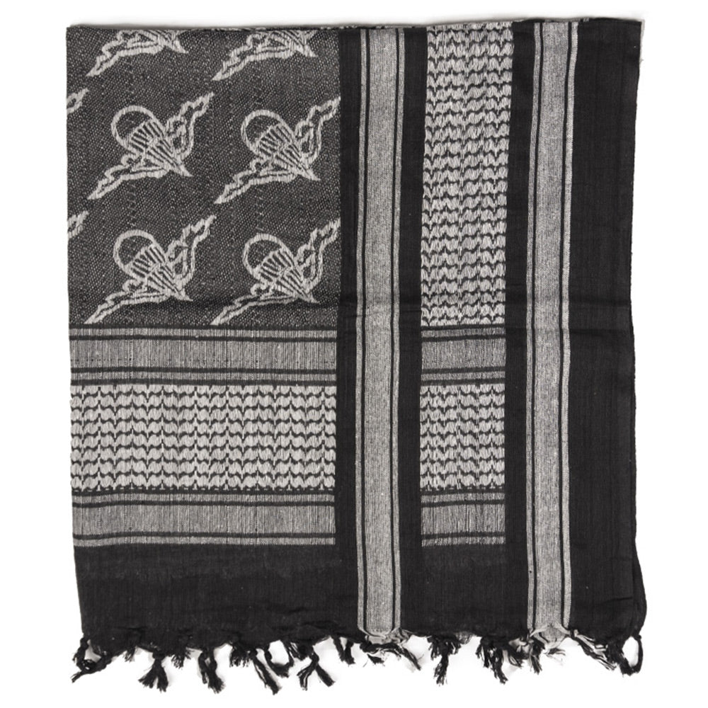 Shemagh parachutiste 110x110 cm  blanc