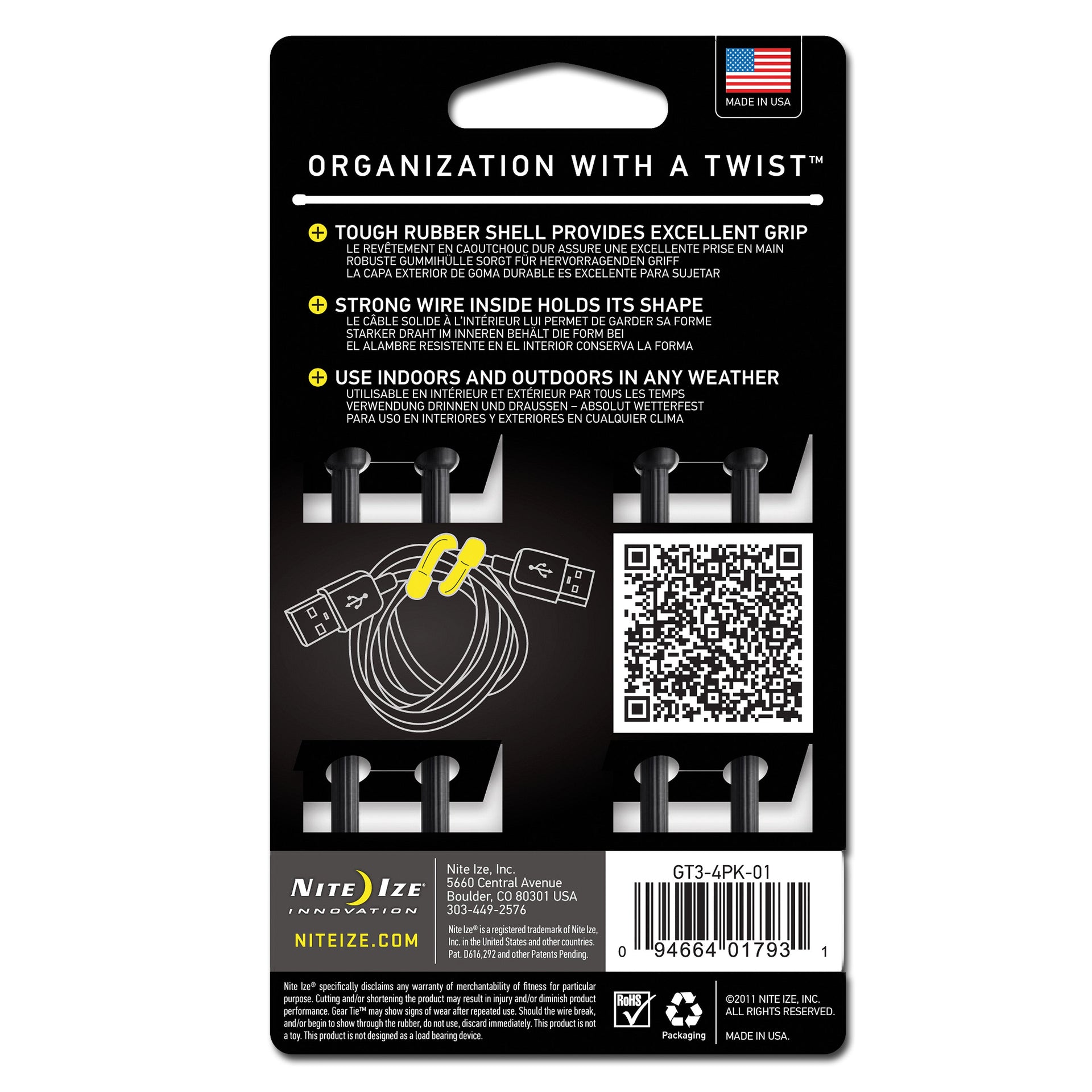 Gear Tie Original T.3  lot de 4