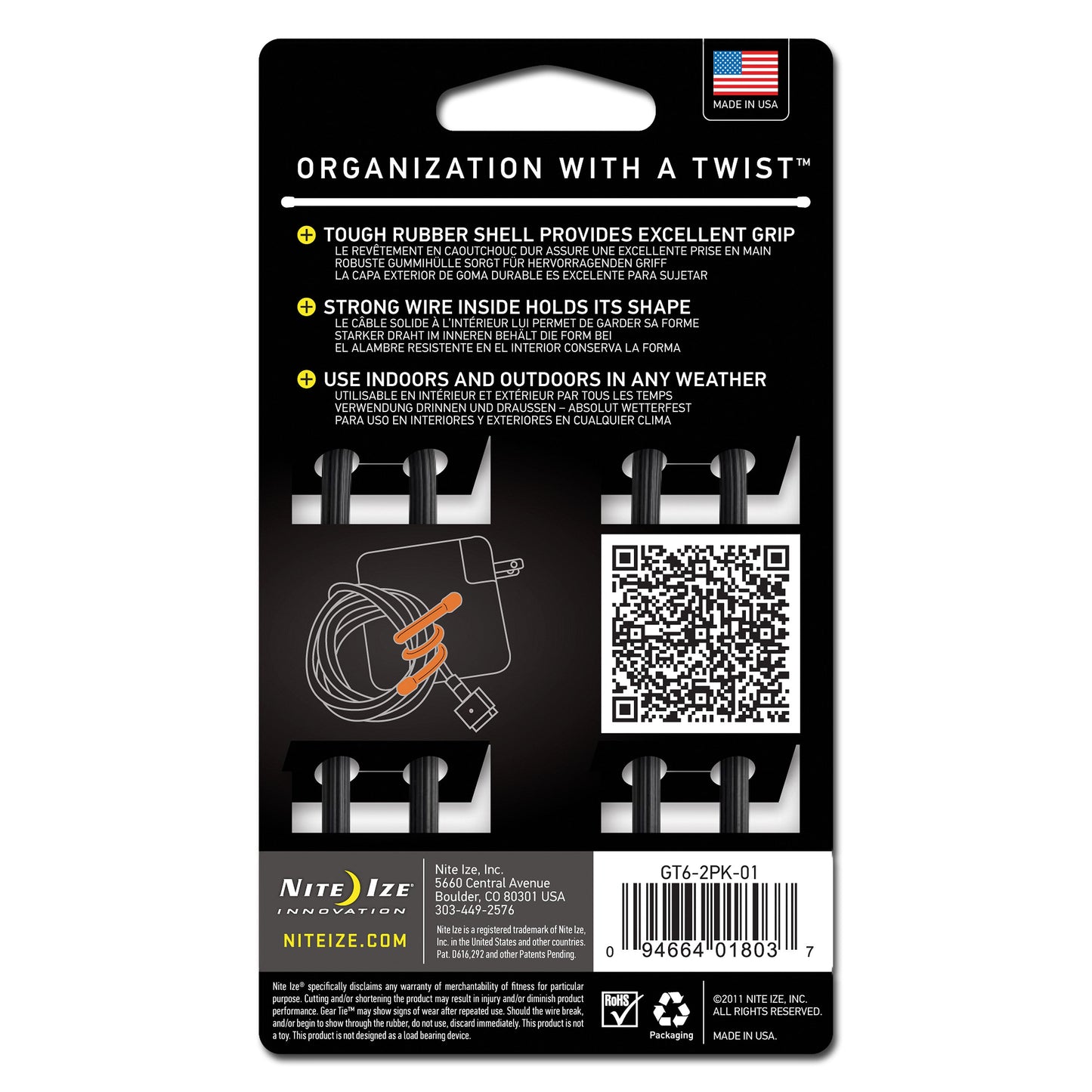 Gear Tie Original T.6 lot de 2