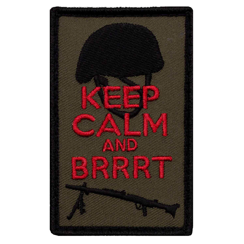 Patch Keep calm and Brrrt rouge