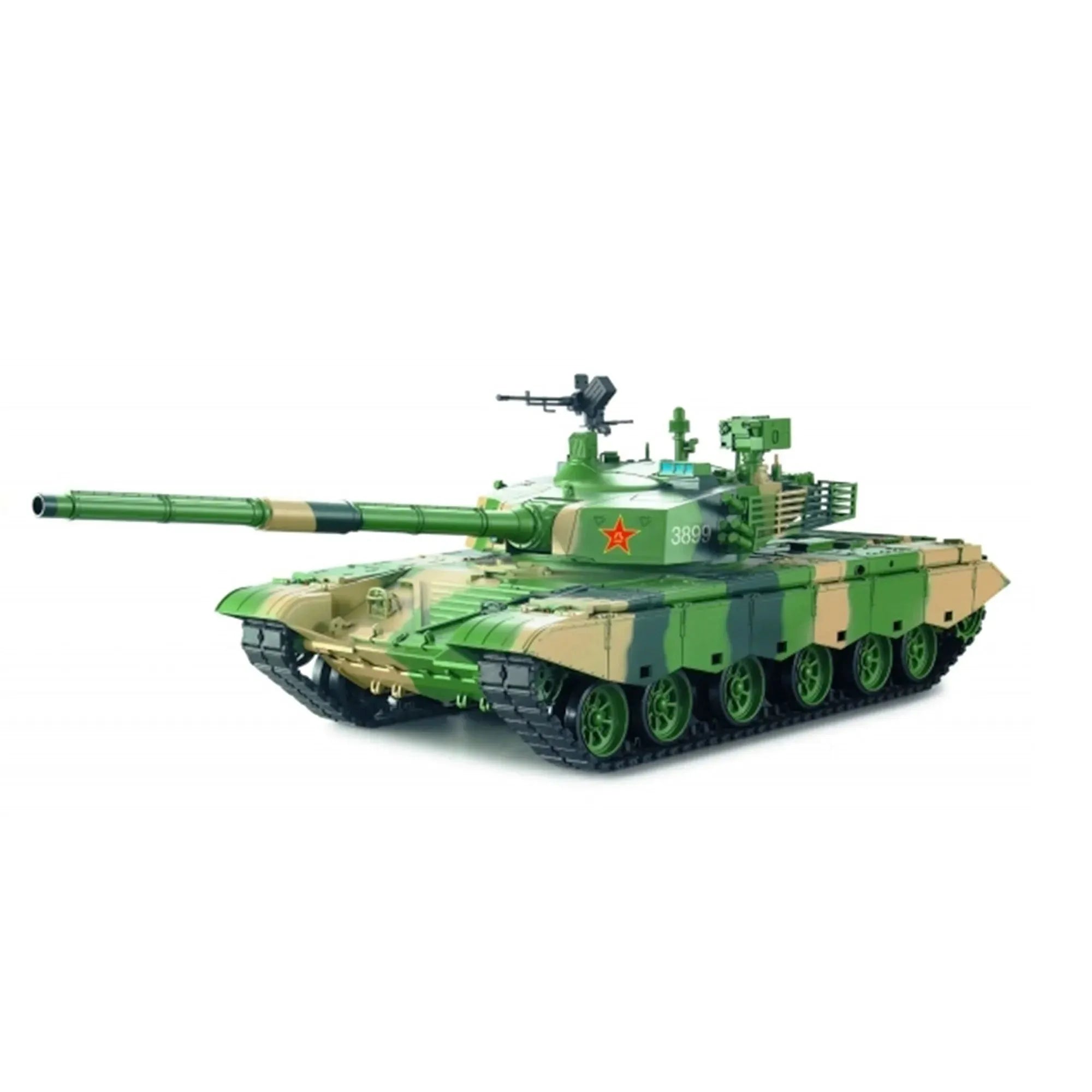 Char Télécommandé Fait Main échelle 1:16 - Vert, En Acier Embouti, Modèle 2012