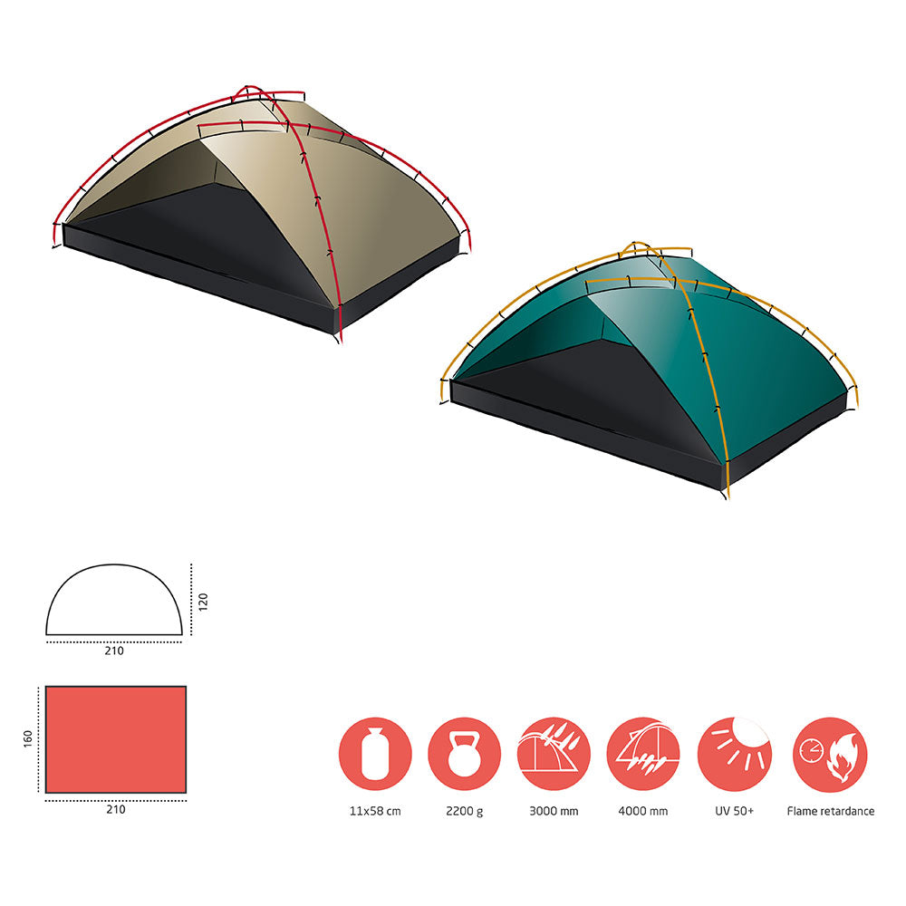 Tente Tonto Beach Tent 3 blue grass