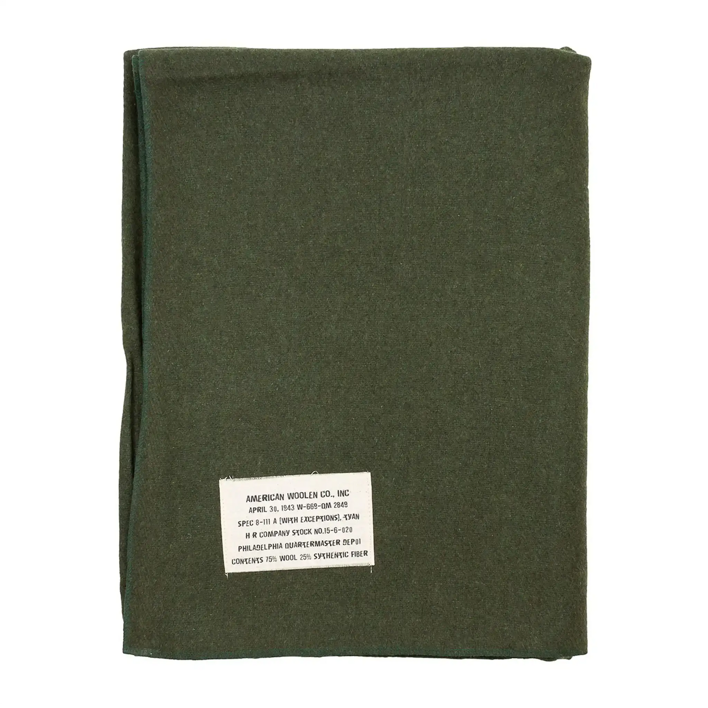 US Army Wolldecke US Decke 215 x 160 cm oliv neuwertig - ASMC