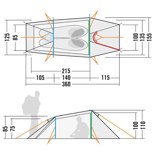 Tente Narvik 2 clair