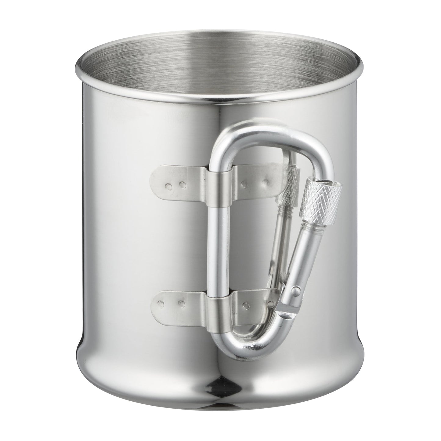 Tasse en acier inoxydable avec mousqueton 220 ml