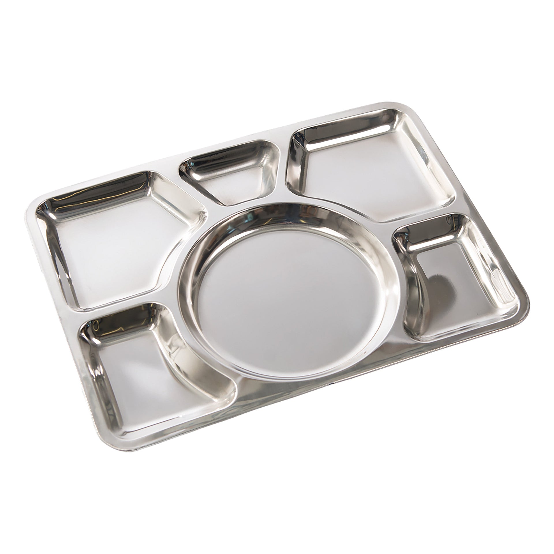 Plateau Repas Acier Inoxydable avec 6 Compartiments
