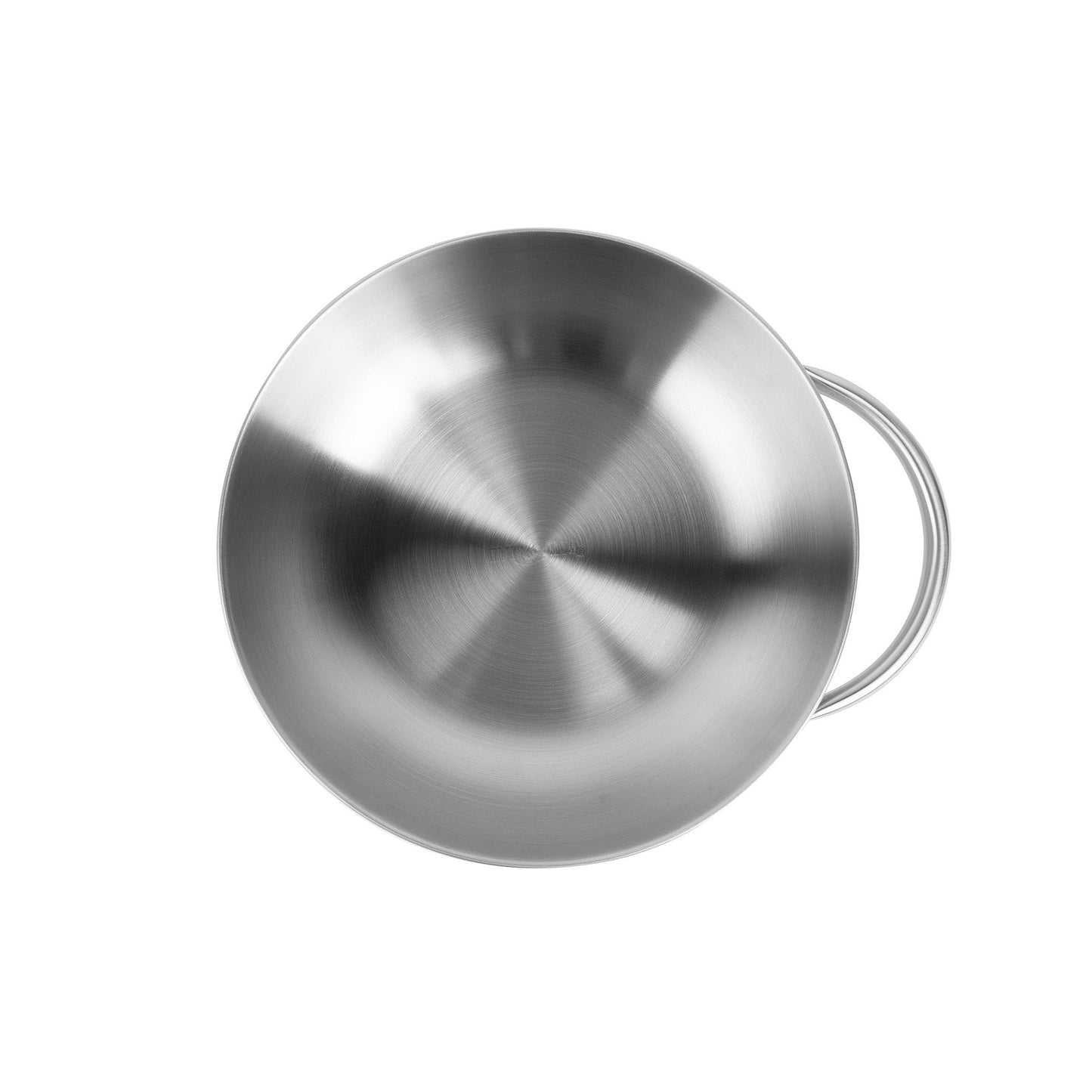 Assiette en acier inoxydable Camping avec poignée S