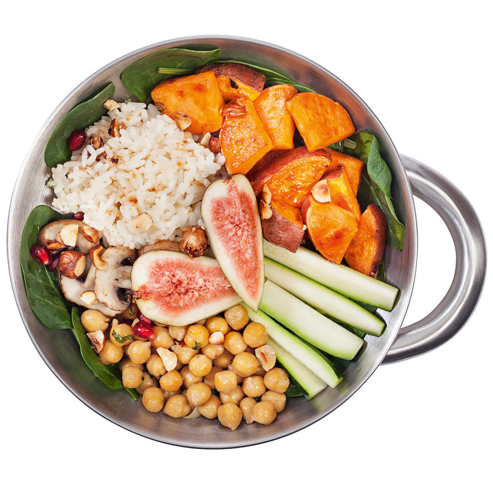 Bol avec poignée acier inoxydable