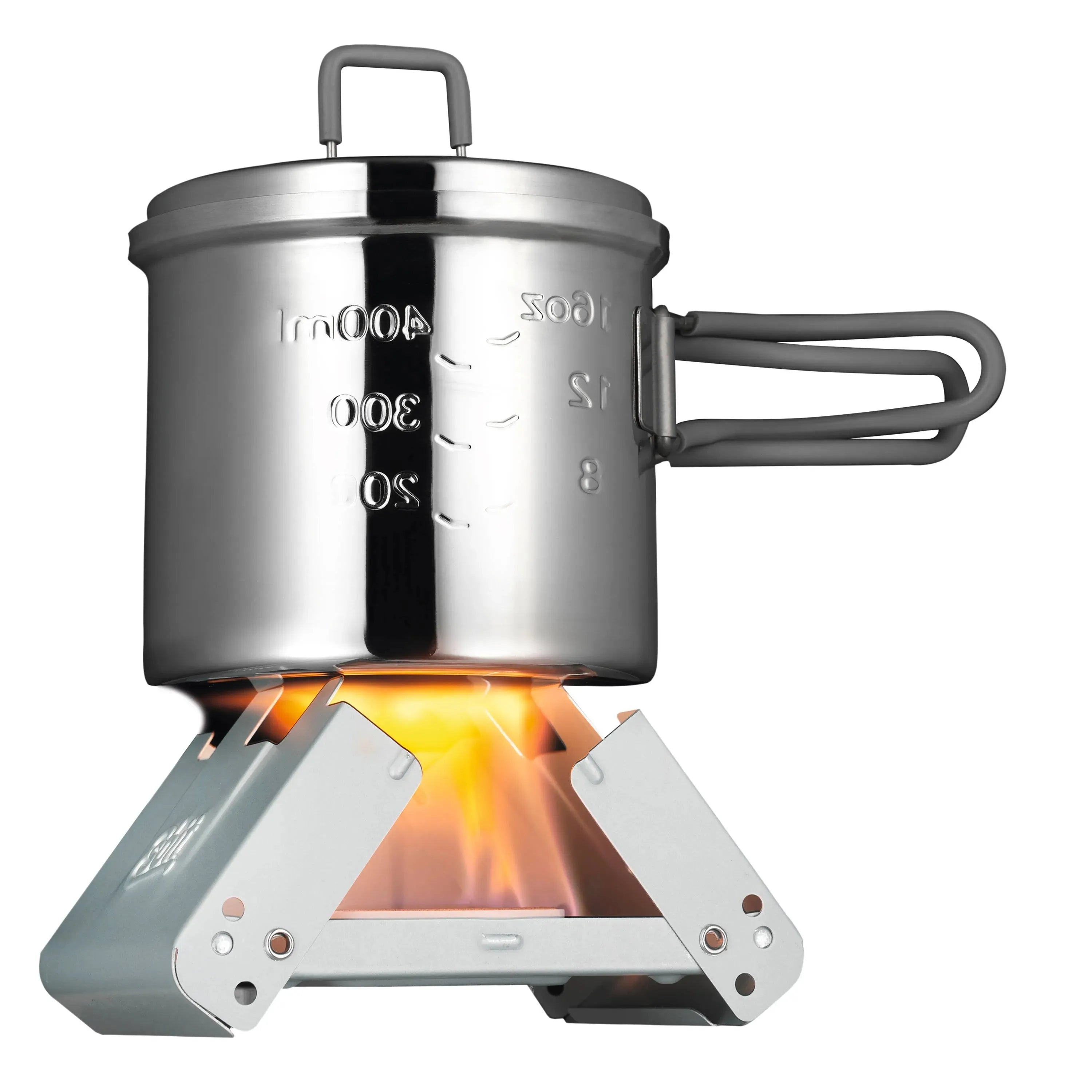 Esbit Réchaud De Poche Pliable Avec Pare-vent - Combustible Sec 2x27g Inclus, Acier Galvanisé, Camping Et Rando