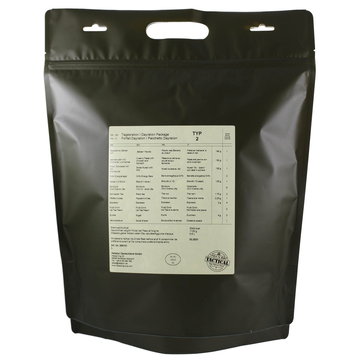 Ration journalière Day Ration Pack Type 2