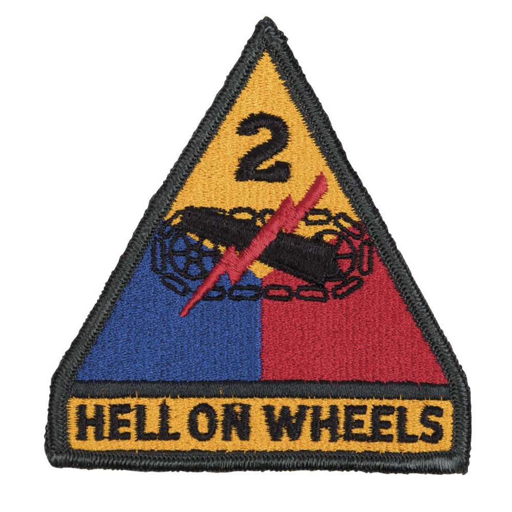 Insigne tissu US 2nd Armored Division Hell on Wheels