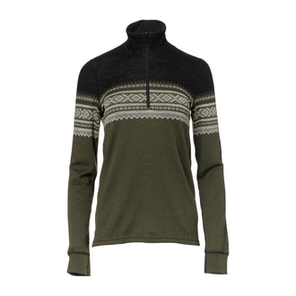 Pull DesignWool Marius Mock Neck Zip nordmarka Femmes