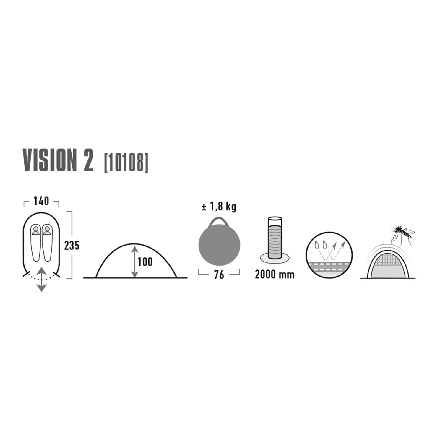 Tente Popup Vision 2 phantom