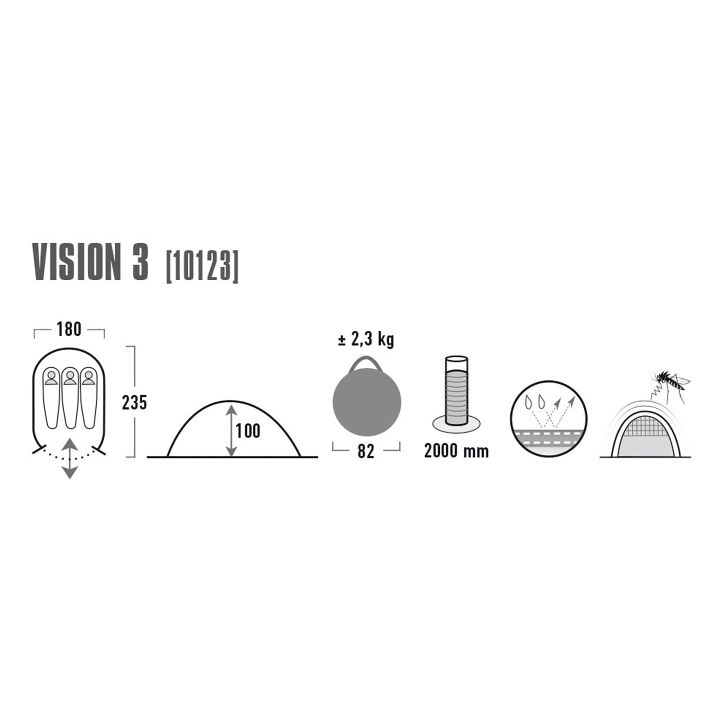 Tente Popup Vision 3  phantom