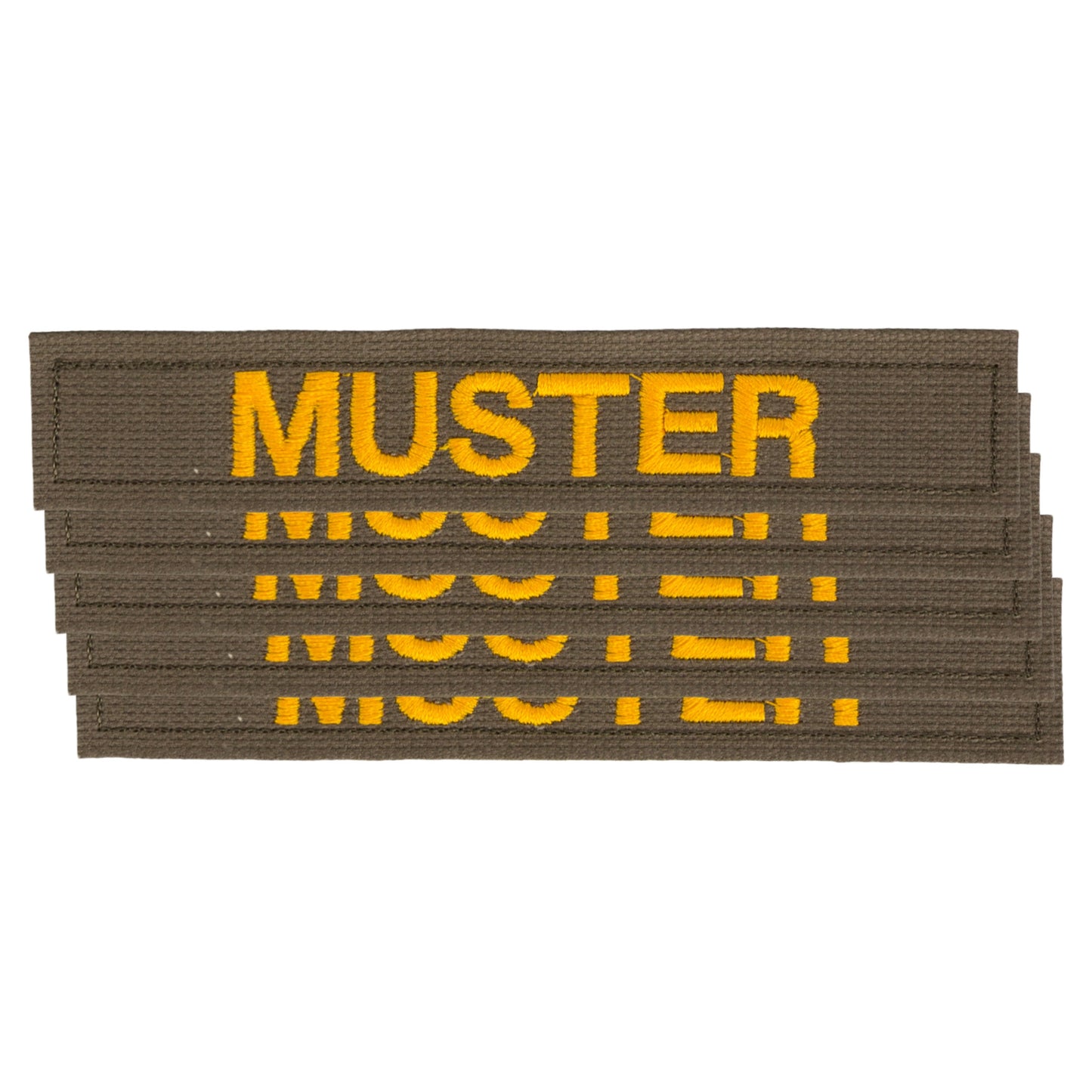 Bandes patronymiques lot de 5 olive doré