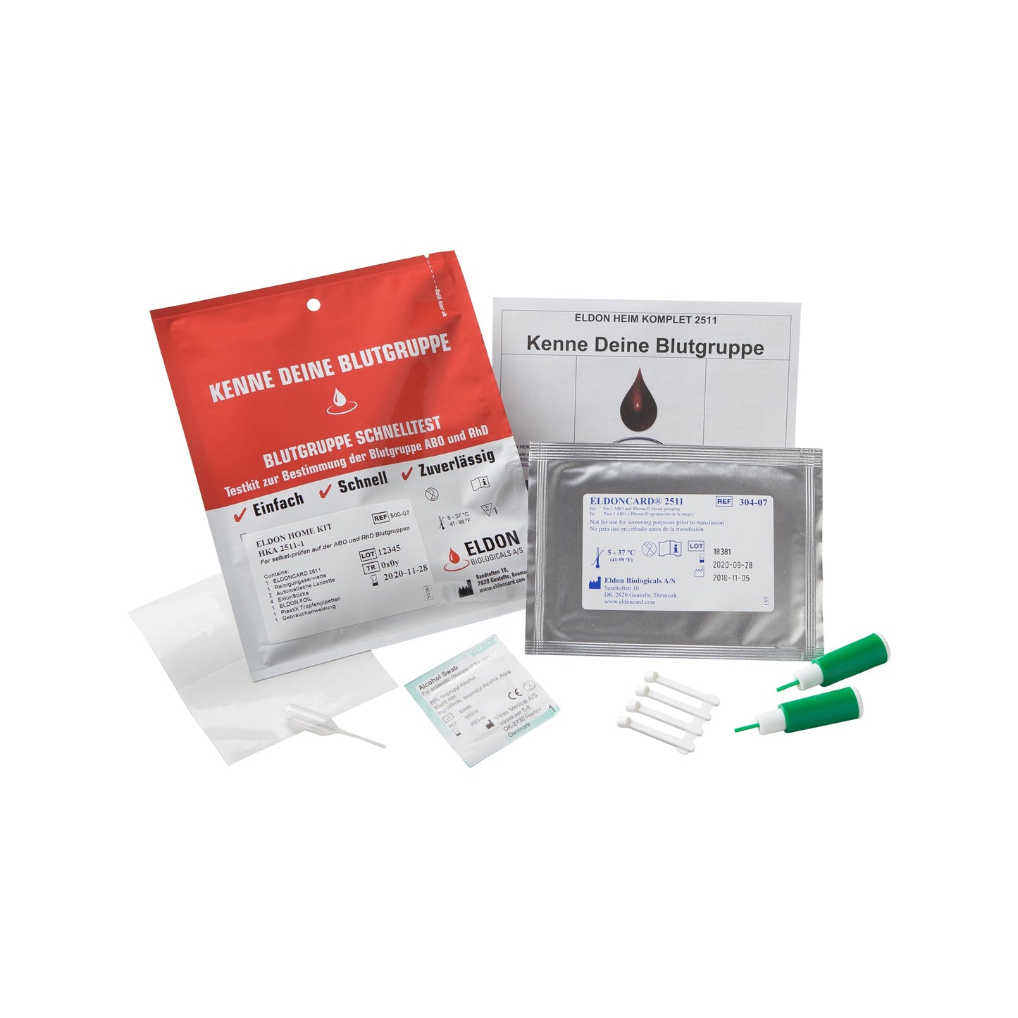 Test rapide de groupe sanguin