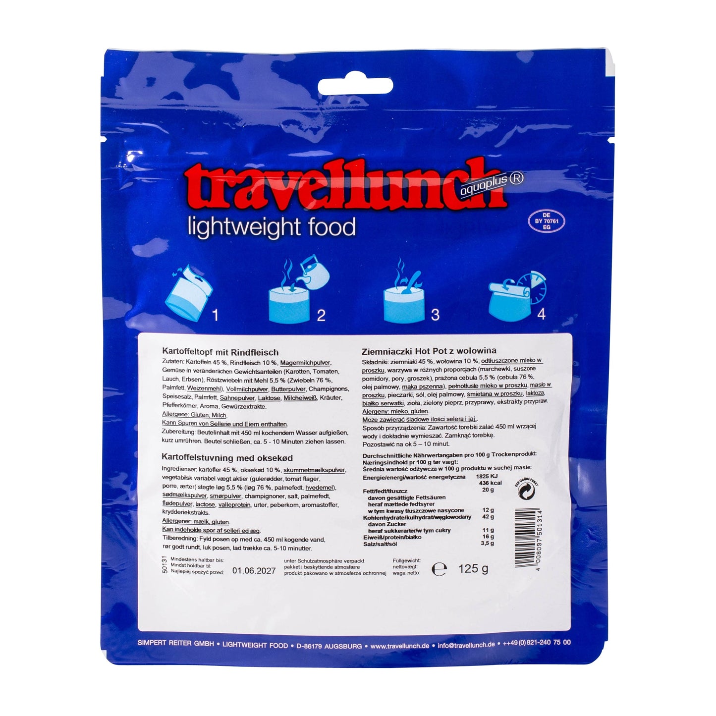 pommes de terre avec viande de bœuf 1 portion