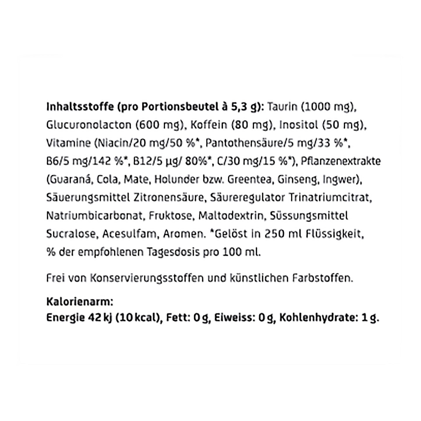 GoMo Poudre Énergisante Guarana Kick 5.3 g