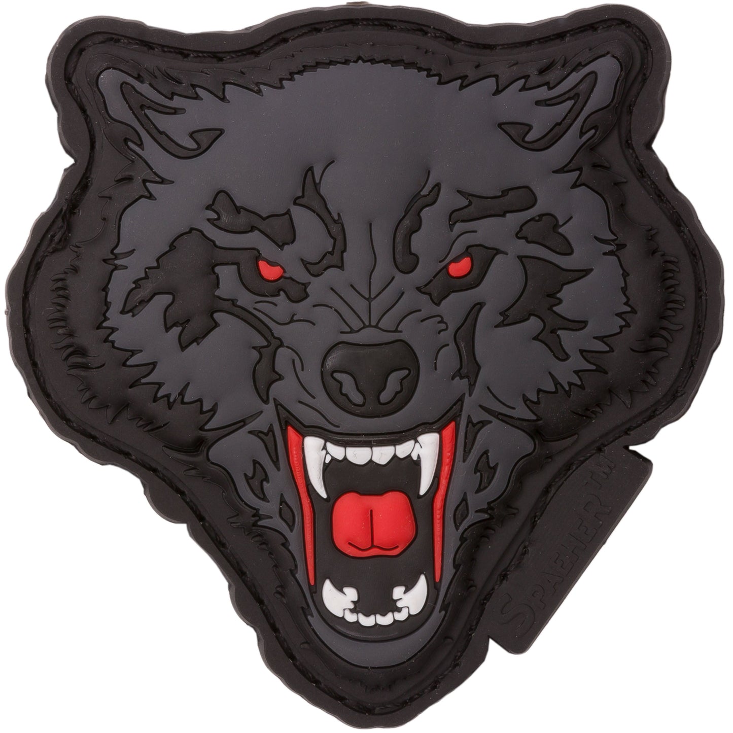 JTG Patch 3D Tête de Loup blanc-