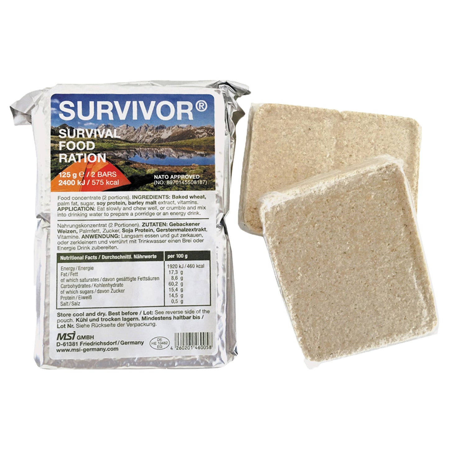 MSI Ration de secours Survivor 125 g