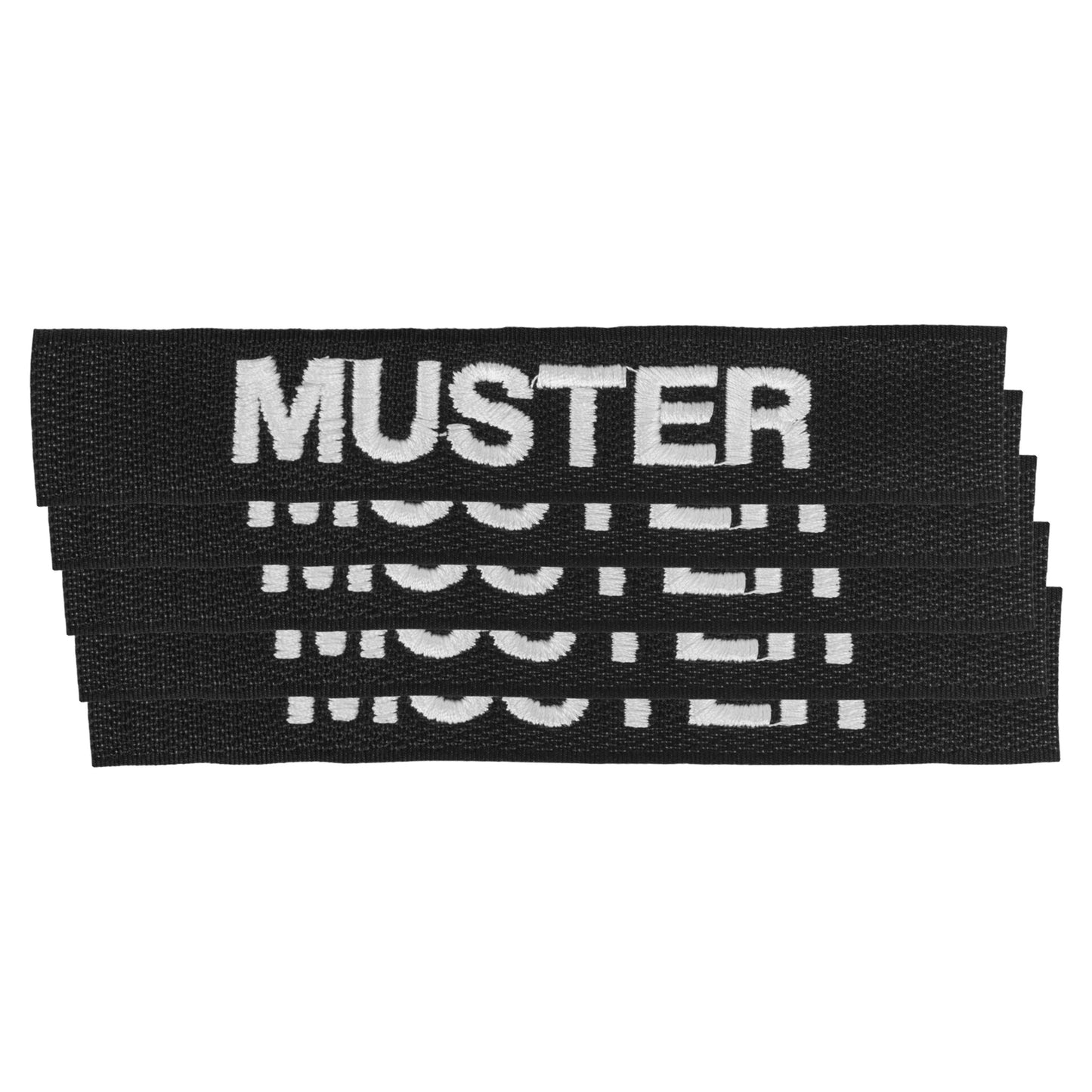 Bande patronymique lot de 5 simple noir blanc