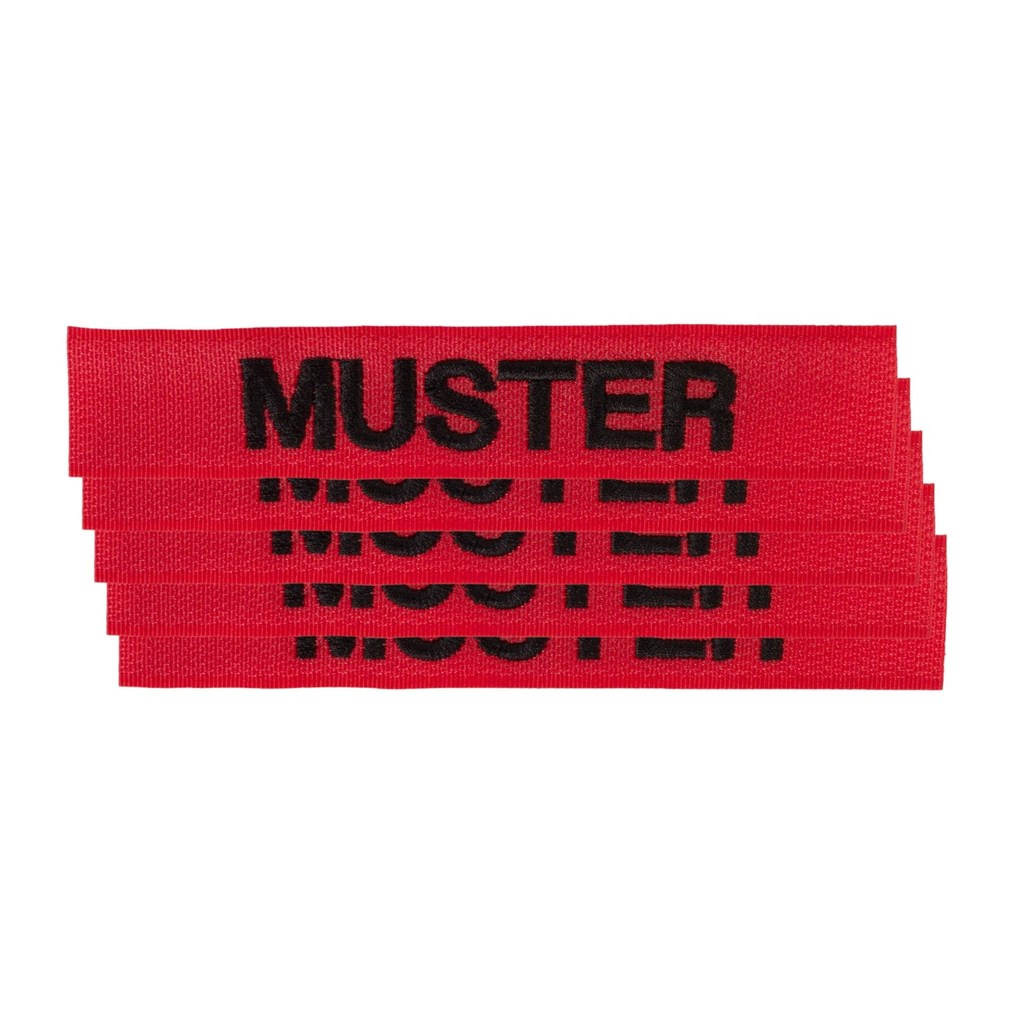 Bande patronymique lot de 5 simple rouge