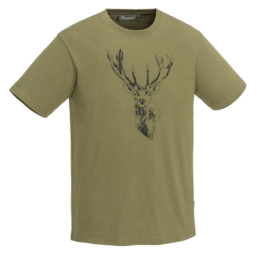 T-Shirt Red Deer suede brown