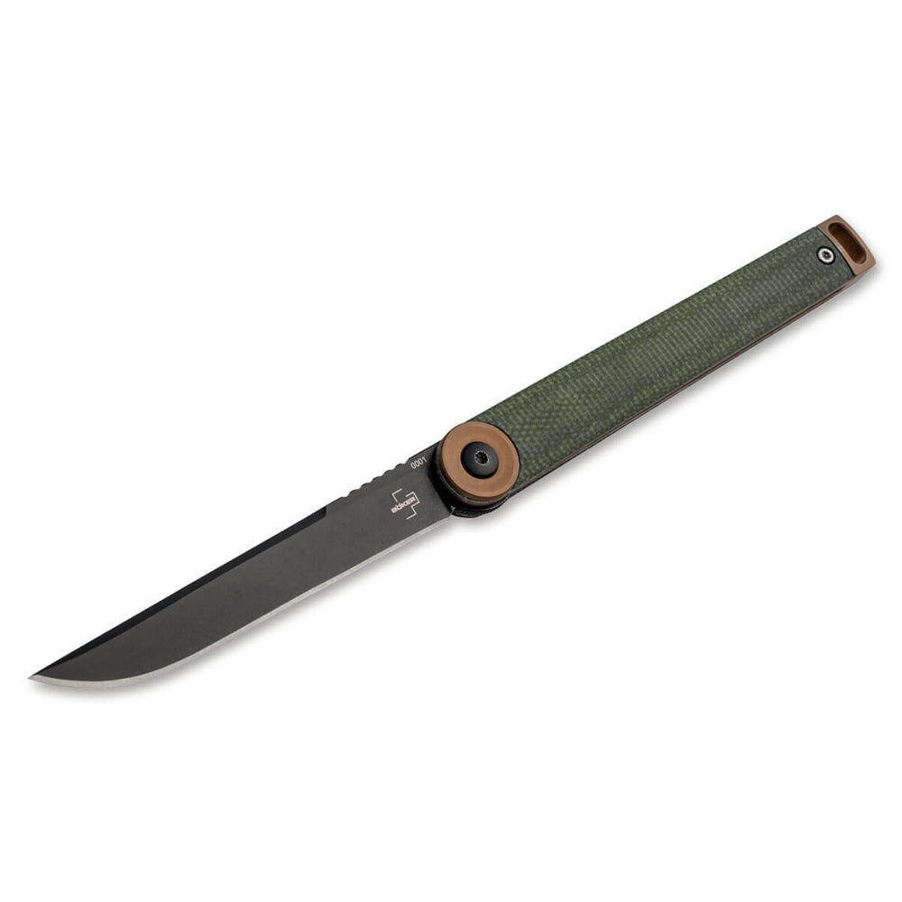 Böker Plus Couteau Kaizen Green Canvas Micarta