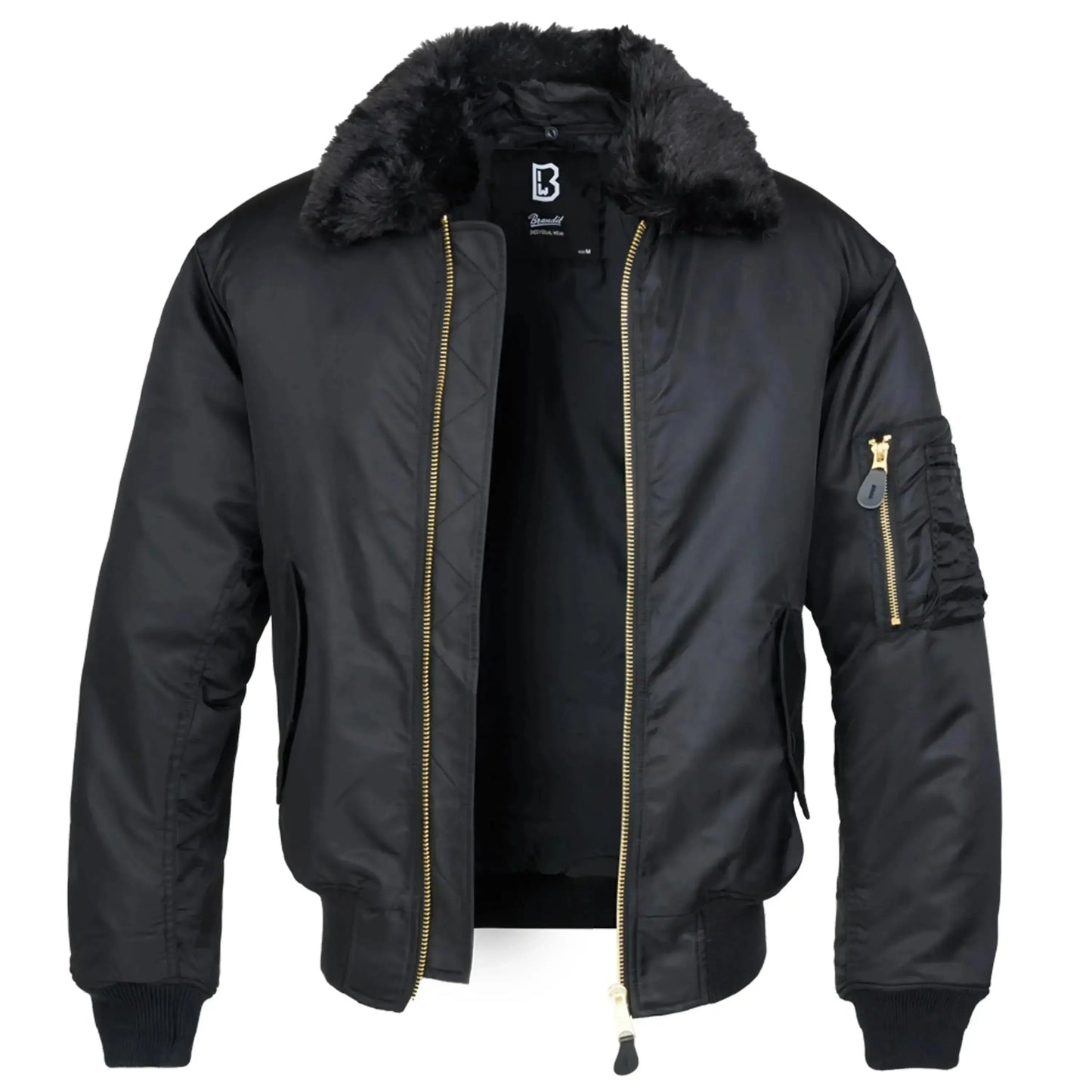 brandit-jacke-ma2-jacket-fur-collar-schwarz-ansicht-1