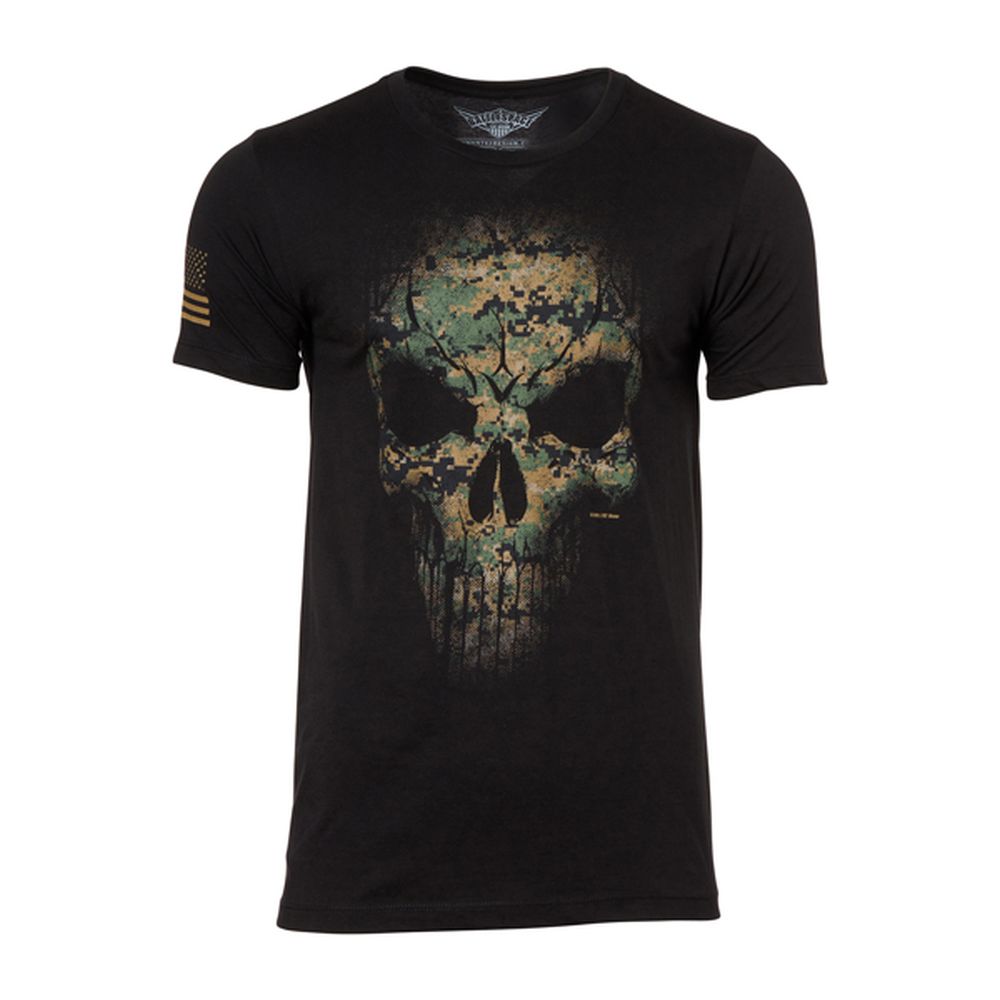 T-Shirt USMC Desert Marpat Skull