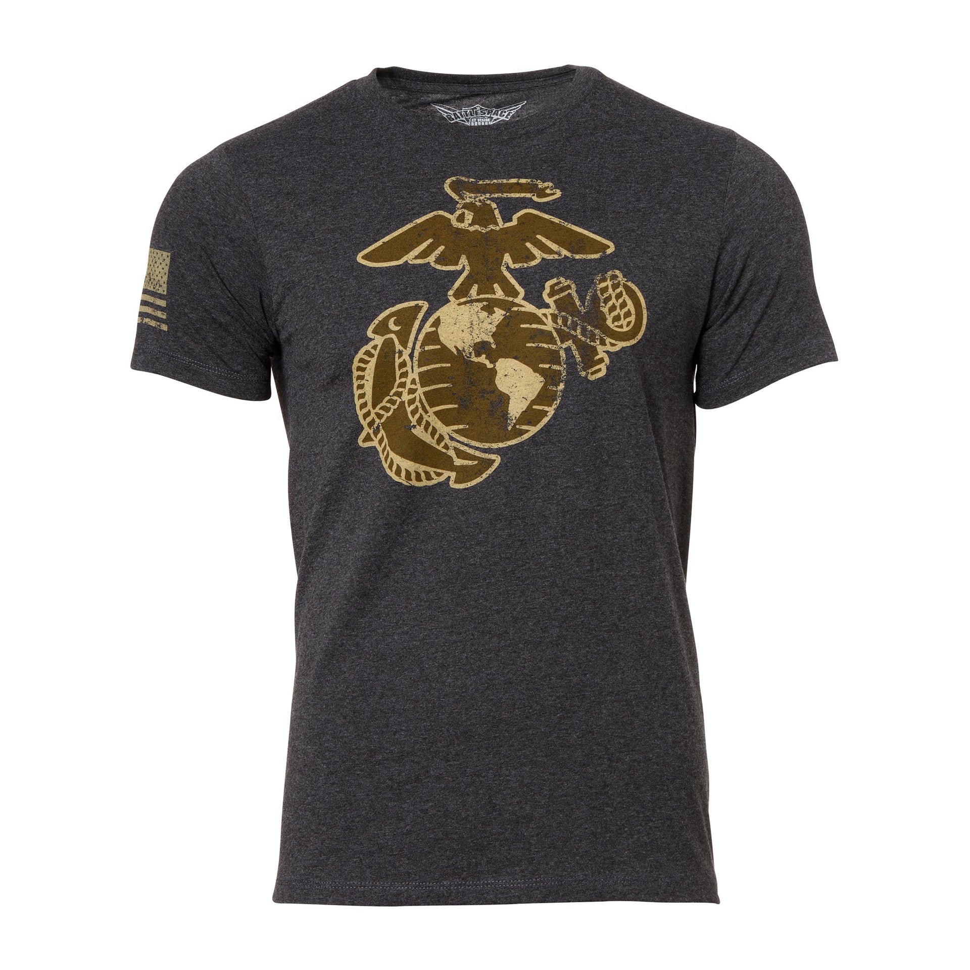 T-Shirt USMC EGA Distressed heather black