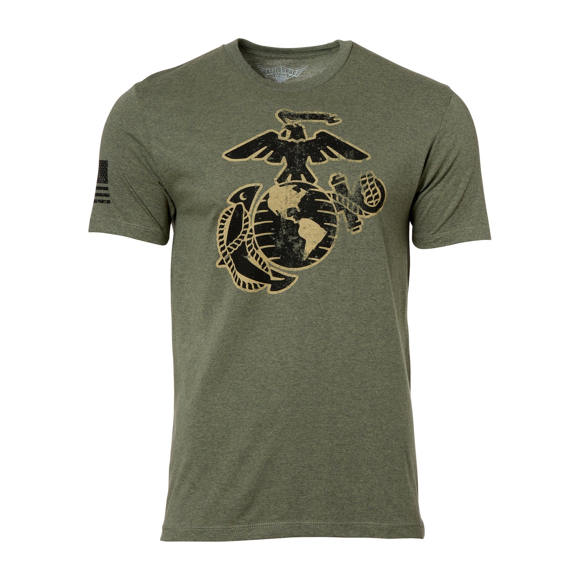 T-Shirt USMC EGA Distressed heather black