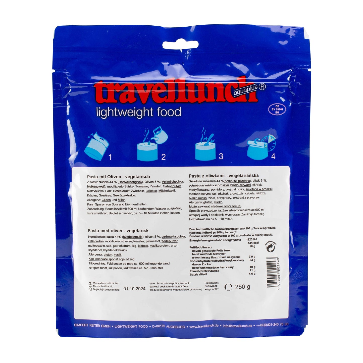 Pâtes aux s végétarien double portion