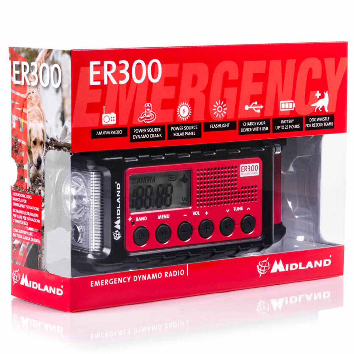 Radio Outdoor ER 300 rouge