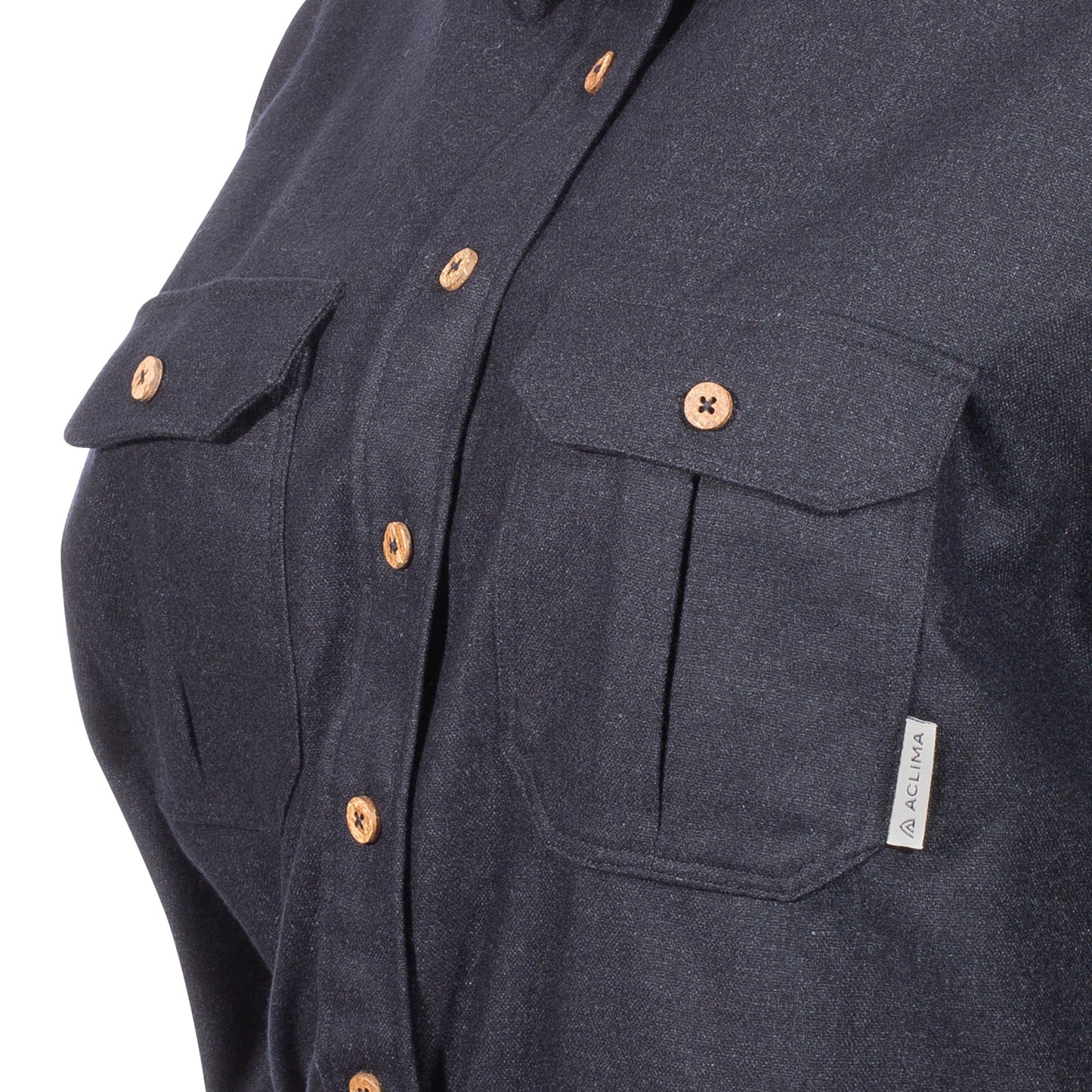 Chemise LeisureWool ReBorn dark grey melange femmes