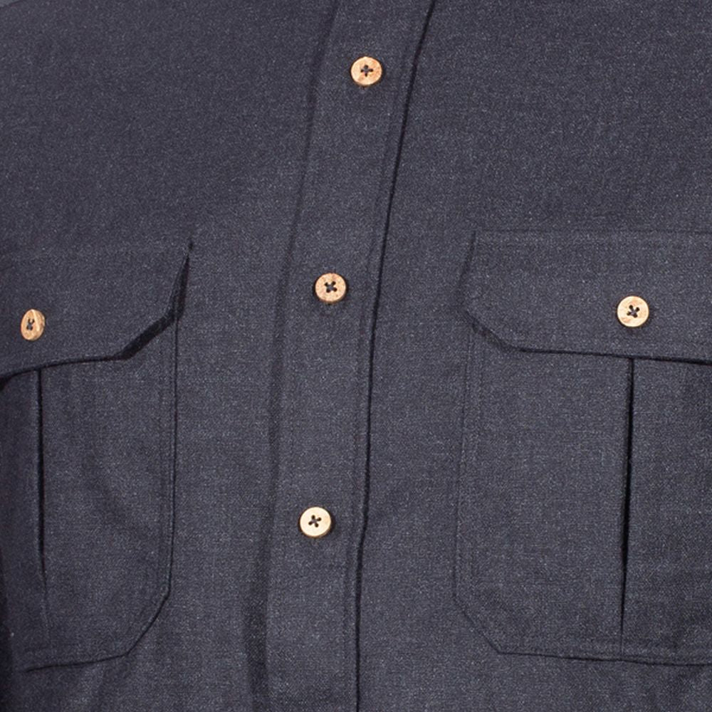 Chemise LeisureWool ReBorn dark grey melange