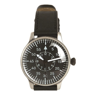 Montre-bracelet d’aviateur rétro cadran noir