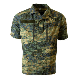 Chemise de campagne ÖBH manches courtes, état comme neuf, Austrotarn (camouflage 03)