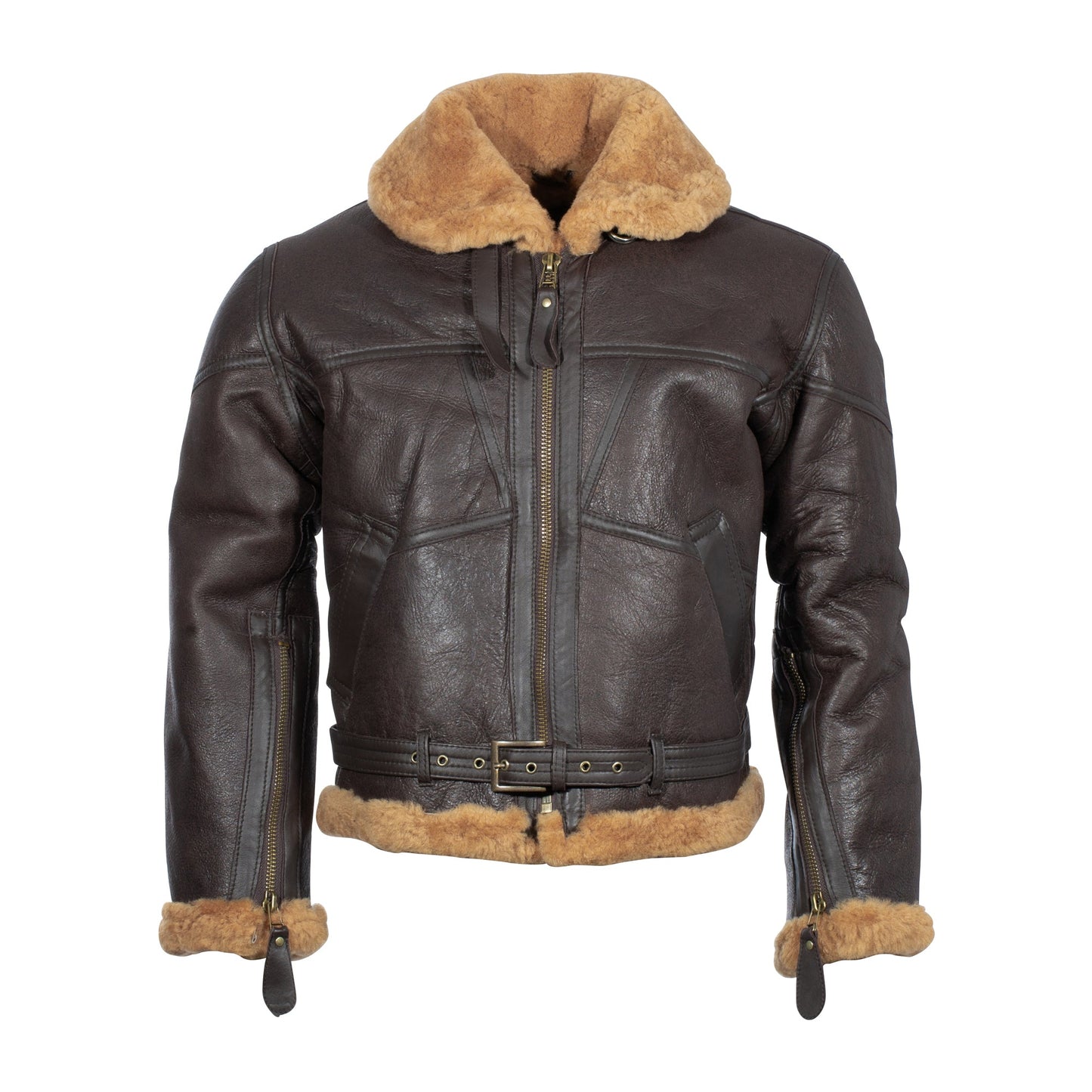 Blouson d'aviateur RAF Sheepskin brun