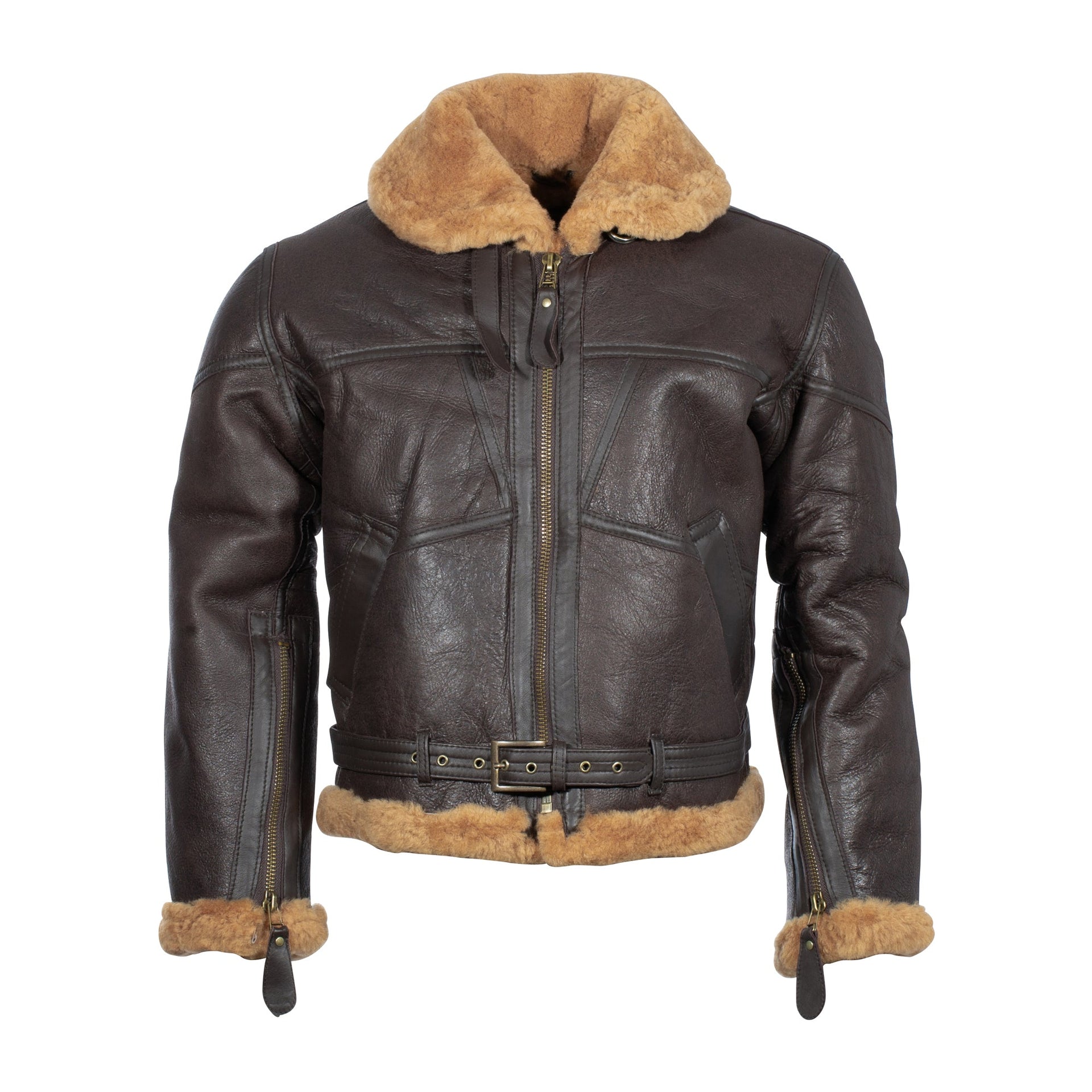 Blouson d'aviateur RAF Sheepskin brun