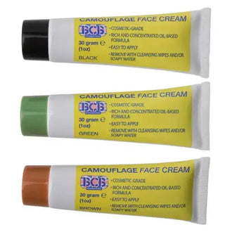 Set de tubes de crème de camouflage brun / olive / noir