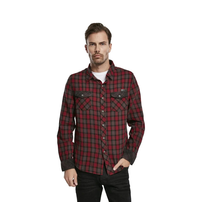 Chemise Duncan Check rouge brun
